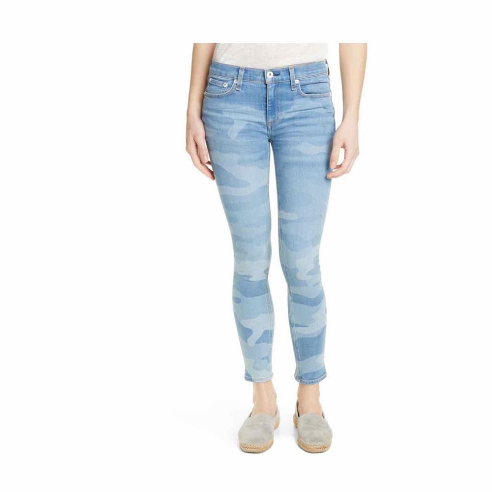 Rag & Bone Camo Print Ankle Skinny Jeans